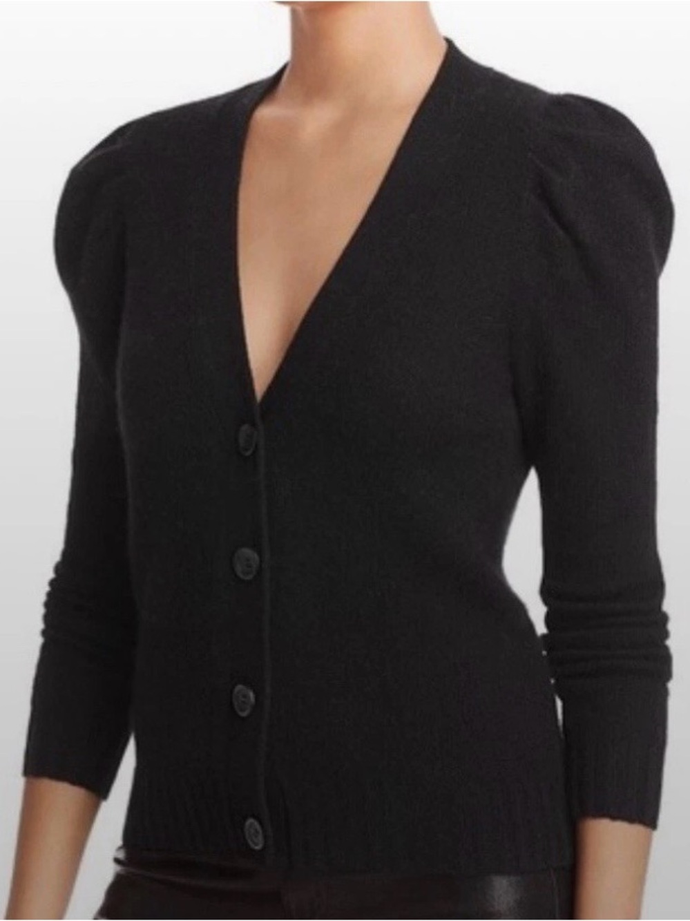 C By Bloomingdale’s 2-Ply Cashmere Cardigan Black V Neck Women S Luxury Designer